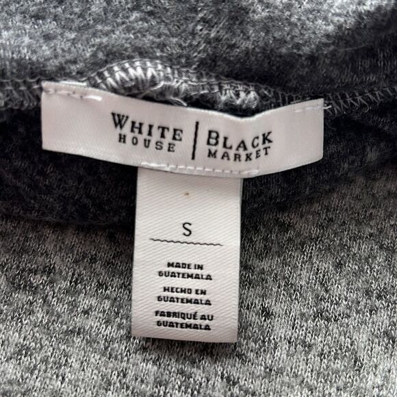 White House Black Market Gray Poncho Sweater Top Womens Small Heather Grey - Picture 4 of 5